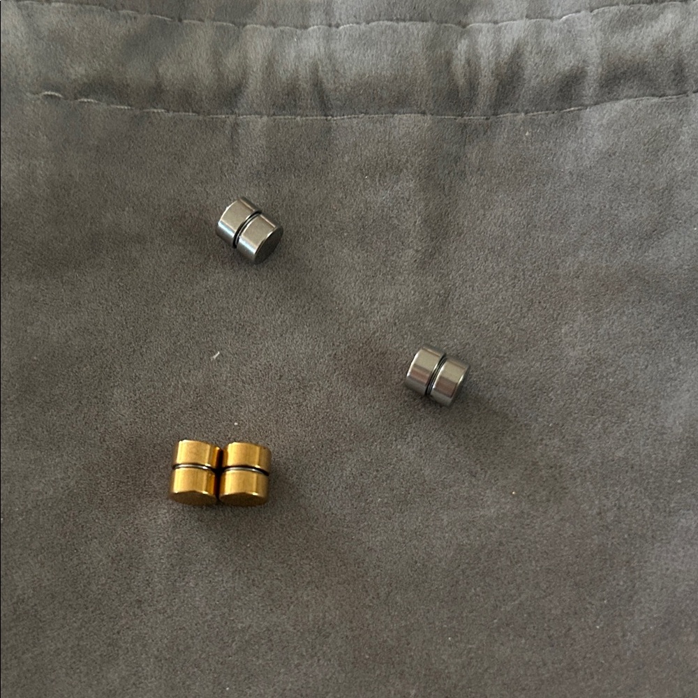 Gold and Silver Magnetic earrings
